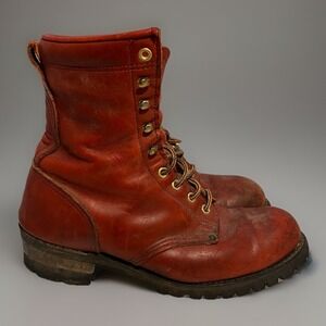 Vintage Matterhorn Leather Logger Boots Mens Sz 8 Oxblood Outdoor Worker
